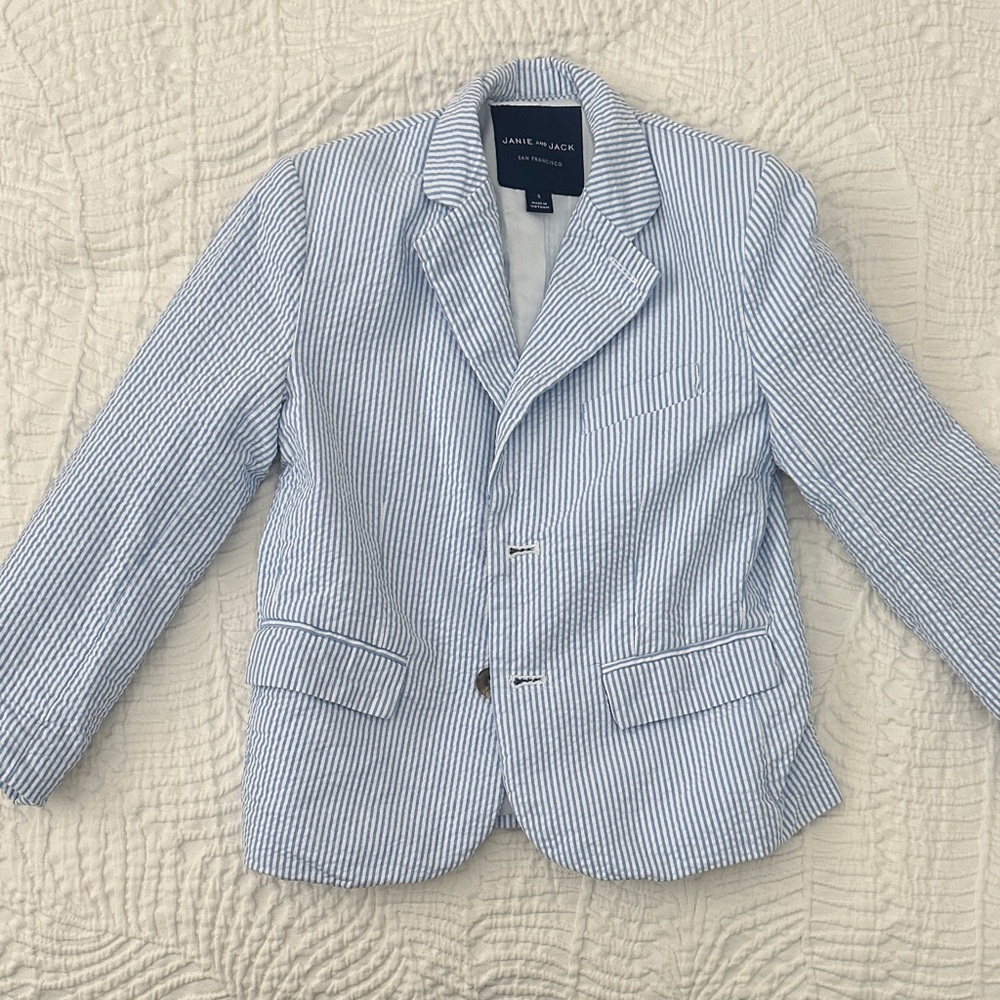 Janie and Jack Classic Seersucker Blazer